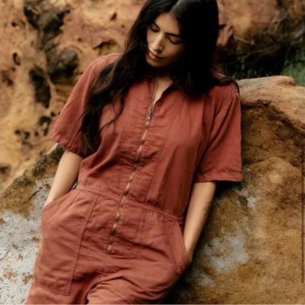 Imogene + Willie Terracotta Coveralls size S - Picture 2 of 11